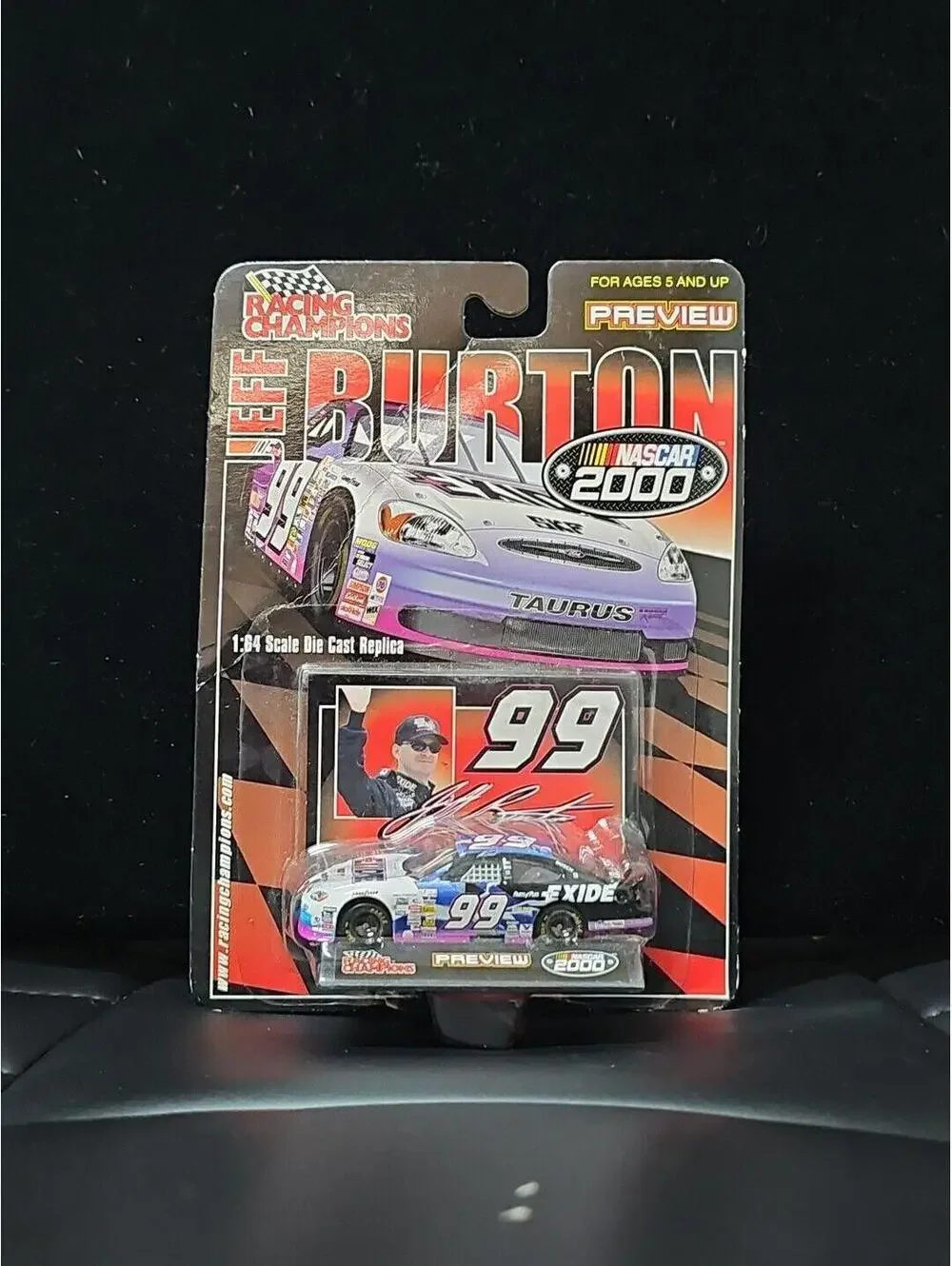 Racing Champions Nascar 2000 Jeff Burton 99 Exide Ford Taurus 1:64 Scale